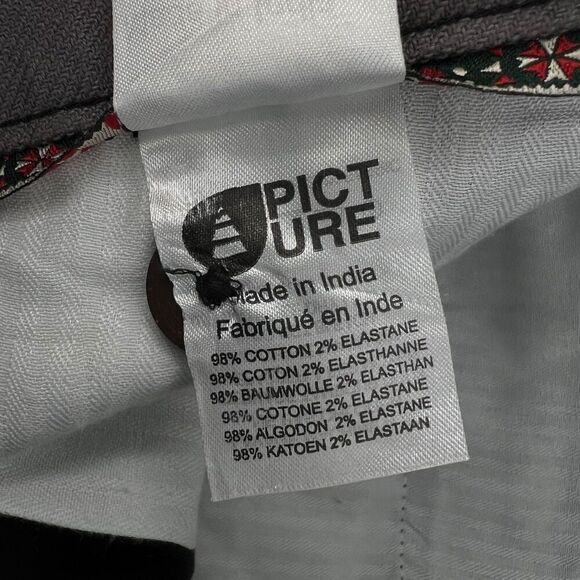 Picture Organic Clothing Men's Cuffed Chino Pants Black 32x30 - Picture 9 of 12